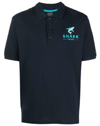 dunkelblaues bedrucktes Polohemd von Paul & Shark