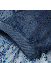 dunkelblaues bedrucktes Polohemd von Etro