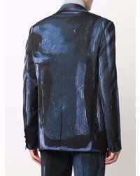 dunkelblaues bedrucktes Sakko von Moschino
