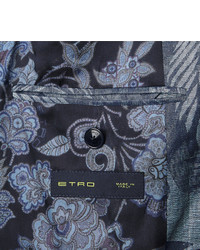 dunkelblaues bedrucktes Sakko von Etro