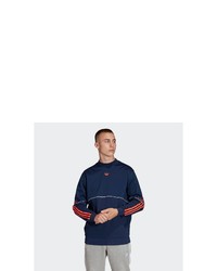 dunkelblaues bedrucktes Sweatshirt von adidas Originals