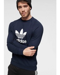 dunkelblaues bedrucktes Sweatshirt von adidas Originals