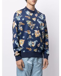 dunkelblaues bedrucktes Sweatshirt von VERSACE JEANS COUTURE