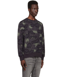 dunkelblaues bedrucktes Sweatshirt von Ps By Paul Smith