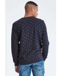 dunkelblaues bedrucktes Sweatshirt von BLEND