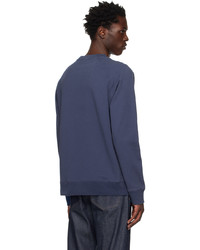 dunkelblaues bedrucktes Sweatshirt von MAISON KITSUNÉ