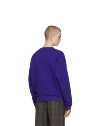 dunkelblaues bedrucktes Sweatshirt von Gucci