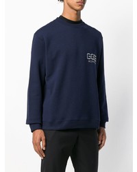 dunkelblaues bedrucktes Sweatshirt von Golden Goose Deluxe Brand