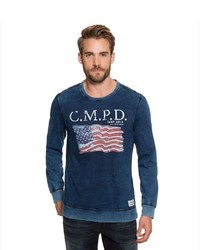 dunkelblaues bedrucktes Sweatshirt von Camp David