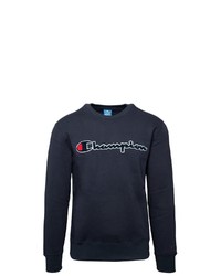 dunkelblaues bedrucktes Sweatshirt von Champion