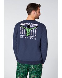 dunkelblaues bedrucktes Sweatshirt von Chiemsee