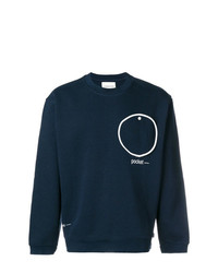 dunkelblaues bedrucktes Sweatshirt von Corelate