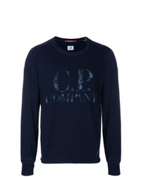 dunkelblaues bedrucktes Sweatshirt von CP Company