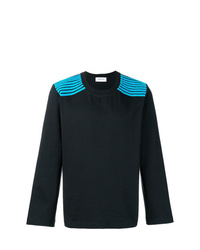 dunkelblaues bedrucktes Sweatshirt von Dima Leu