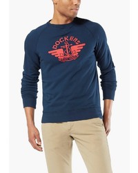 dunkelblaues bedrucktes Sweatshirt von Dockers