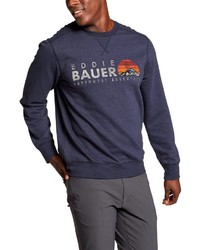 dunkelblaues bedrucktes Sweatshirt von Eddie Bauer