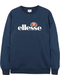 dunkelblaues bedrucktes Sweatshirt von Ellesse