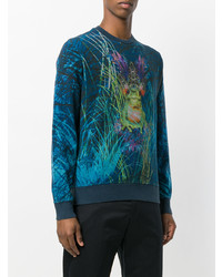 dunkelblaues bedrucktes Sweatshirt von Etro