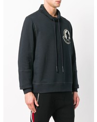 dunkelblaues bedrucktes Sweatshirt von Moncler