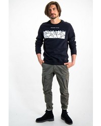 dunkelblaues bedrucktes Sweatshirt von GARCIA