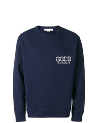 dunkelblaues bedrucktes Sweatshirt von Golden Goose Deluxe Brand