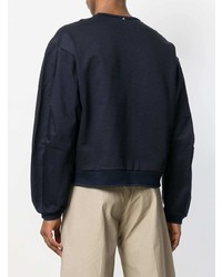 dunkelblaues bedrucktes Sweatshirt von Oamc