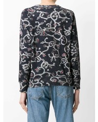dunkelblaues bedrucktes Sweatshirt von Isabel Marant Etoile