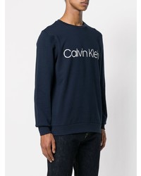 dunkelblaues bedrucktes Sweatshirt von CK Calvin Klein