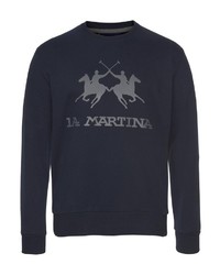 dunkelblaues bedrucktes Sweatshirt von La Martina