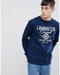 dunkelblaues bedrucktes Sweatshirt von Lambretta