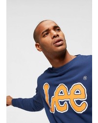 dunkelblaues bedrucktes Sweatshirt von Lee