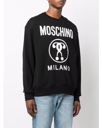 dunkelblaues bedrucktes Sweatshirt von Moschino