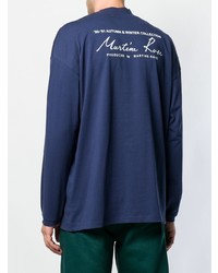 dunkelblaues bedrucktes Sweatshirt von Martine Rose