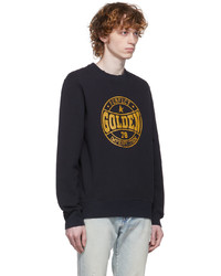 dunkelblaues bedrucktes Sweatshirt von Golden Goose