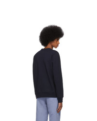 dunkelblaues bedrucktes Sweatshirt von Ps By Paul Smith