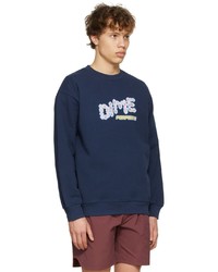 dunkelblaues bedrucktes Sweatshirt von Dime