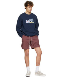 dunkelblaues bedrucktes Sweatshirt von Dime