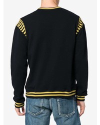 dunkelblaues bedrucktes Sweatshirt von JW Anderson