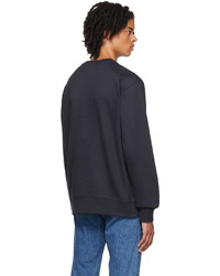 dunkelblaues bedrucktes Sweatshirt von Nudie Jeans