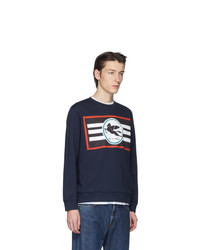 dunkelblaues bedrucktes Sweatshirt von Etro