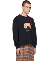 dunkelblaues bedrucktes Sweatshirt von Bode