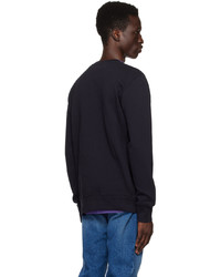 dunkelblaues bedrucktes Sweatshirt von Ps By Paul Smith