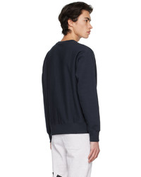 dunkelblaues bedrucktes Sweatshirt von BAPE