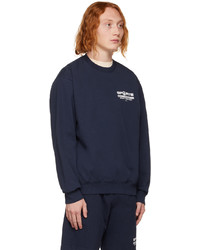 dunkelblaues bedrucktes Sweatshirt von Sporty & Rich