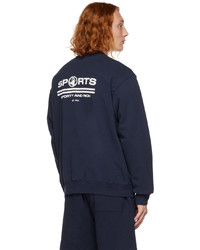 dunkelblaues bedrucktes Sweatshirt von Sporty & Rich