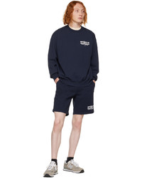 dunkelblaues bedrucktes Sweatshirt von Sporty & Rich