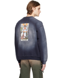 dunkelblaues bedrucktes Sweatshirt von Alchemist