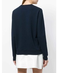 dunkelblaues bedrucktes Sweatshirt von Just Cavalli