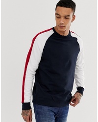 dunkelblaues bedrucktes Sweatshirt von New Look