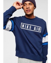 dunkelblaues bedrucktes Sweatshirt von Nike Sportswear